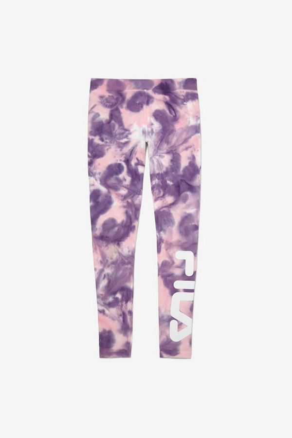 Leggins Fila Mujer Moradas / Rosas - Laila Tie Dye - España 314508ARL